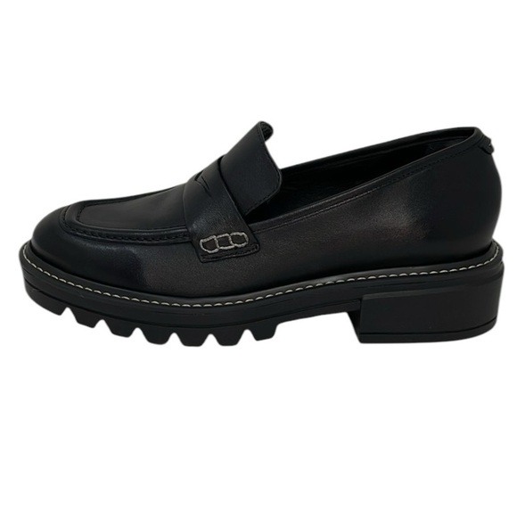 Bernardo Shoes - BERNARDO Shoes Chandler Loafer Lug Sole Platform Black Leather Size 6